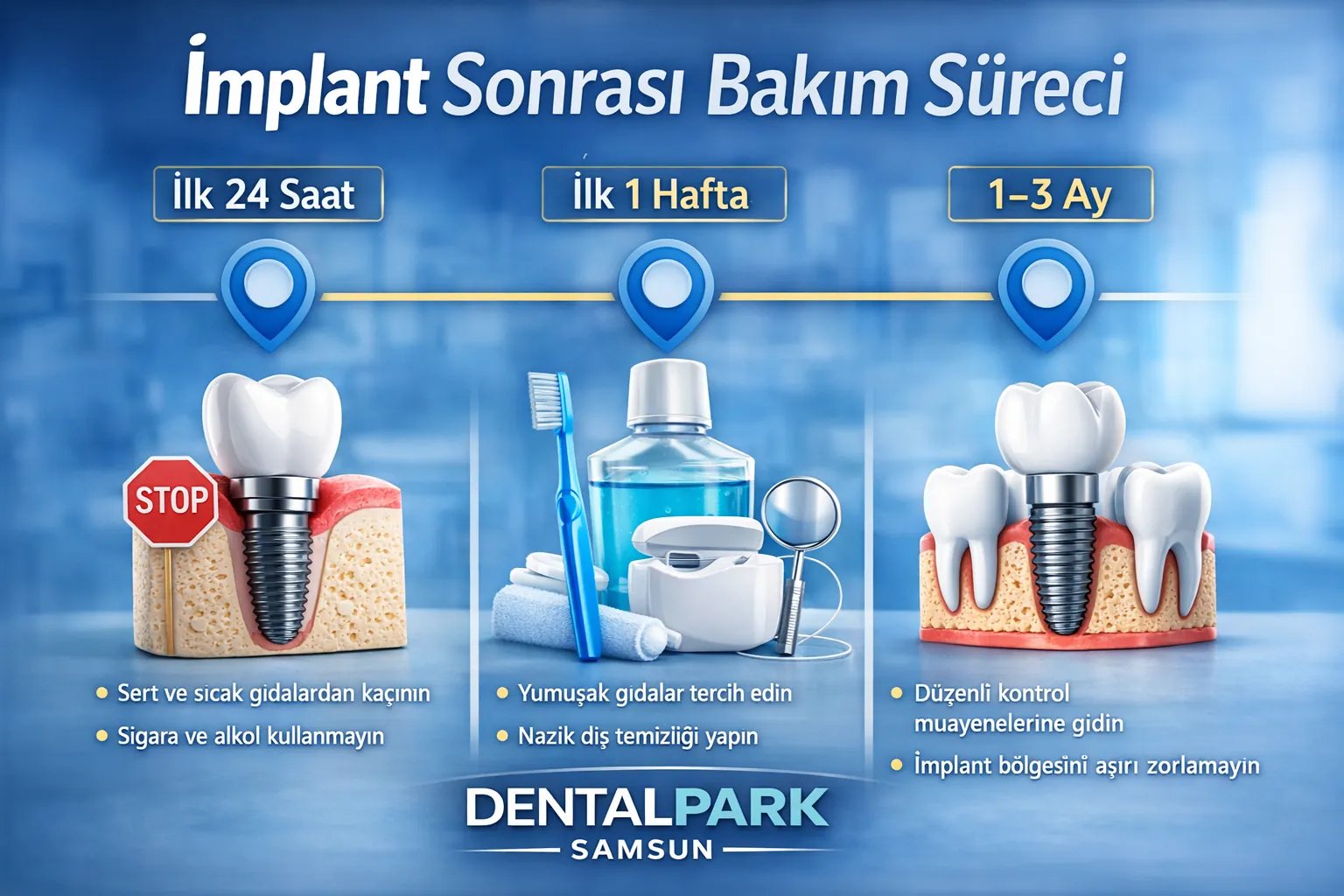 implant sonrası bakım süreci