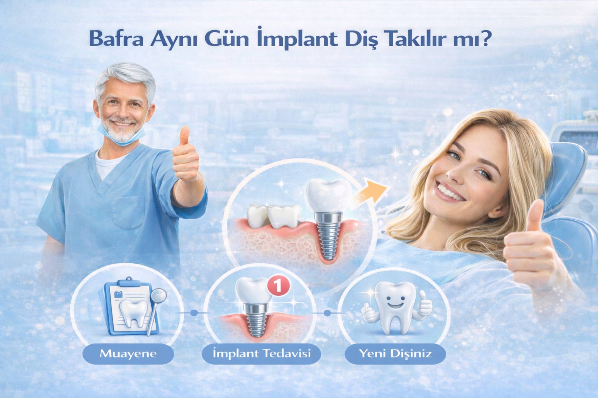 samsun bafra implant tedavisi aynı gün diş takan yerler