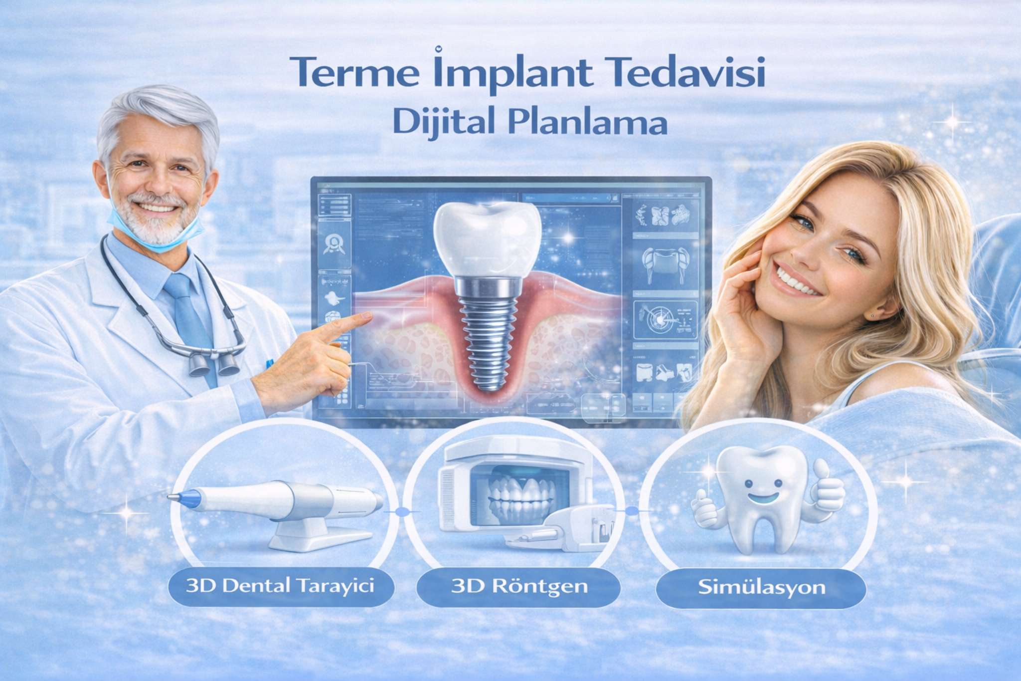 terme implant tedavisi dijital planlama